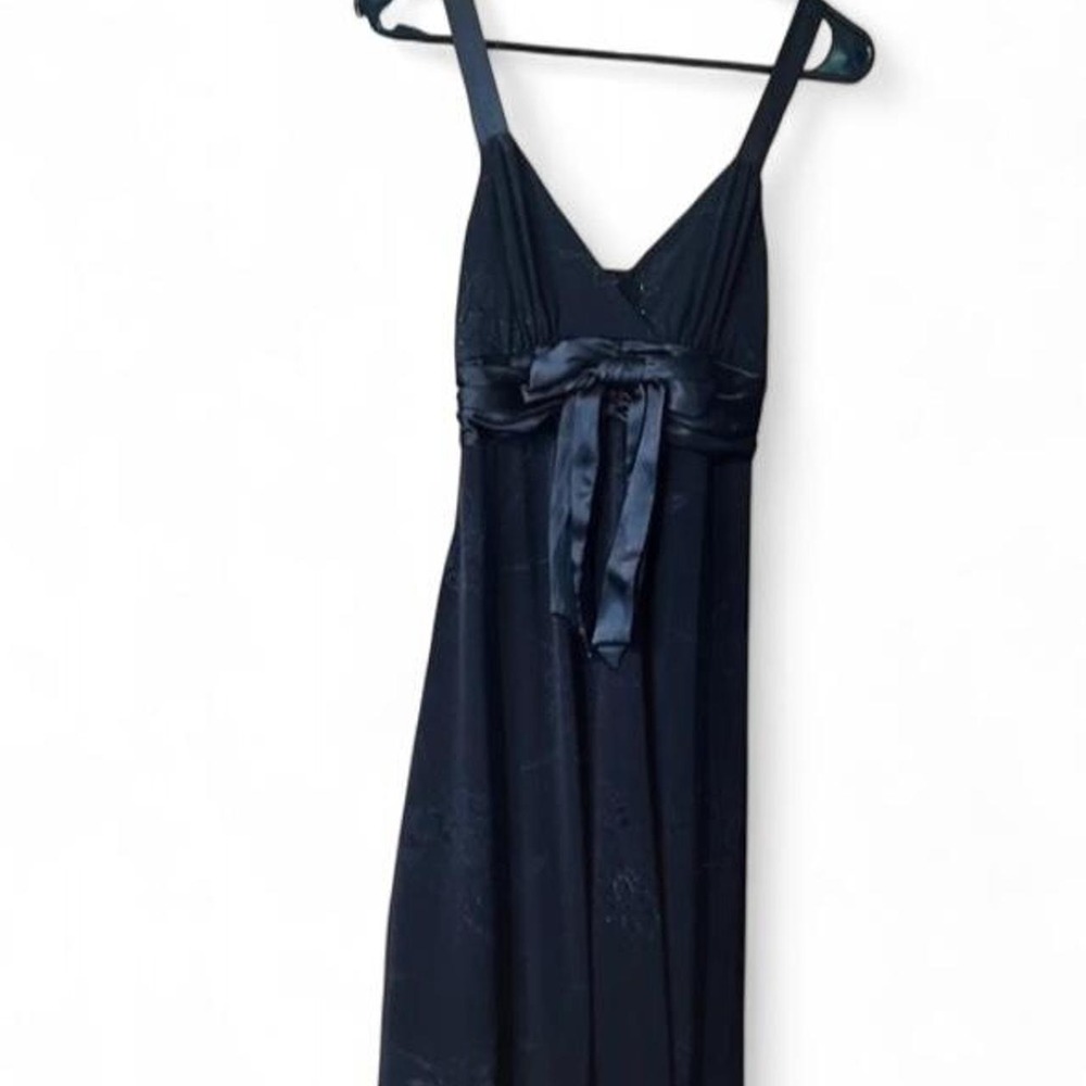 Vintage Y2K City Triangles Black Whimsigoth Glitter Floral Midi Dress Size M